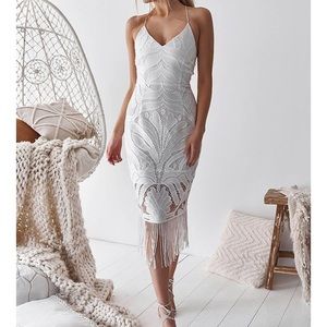 White Khalessi Dress US size 8